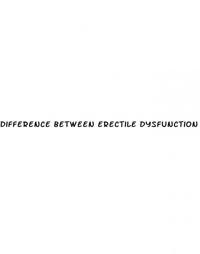 difference between erectile dysfunction and impotence