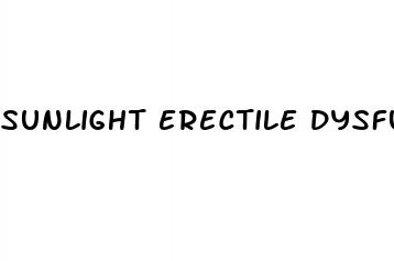 sunlight erectile dysfunction