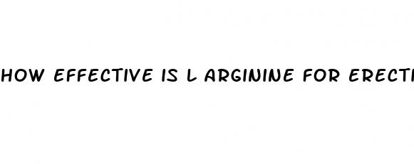 how effective is l arginine for erectile dysfunction