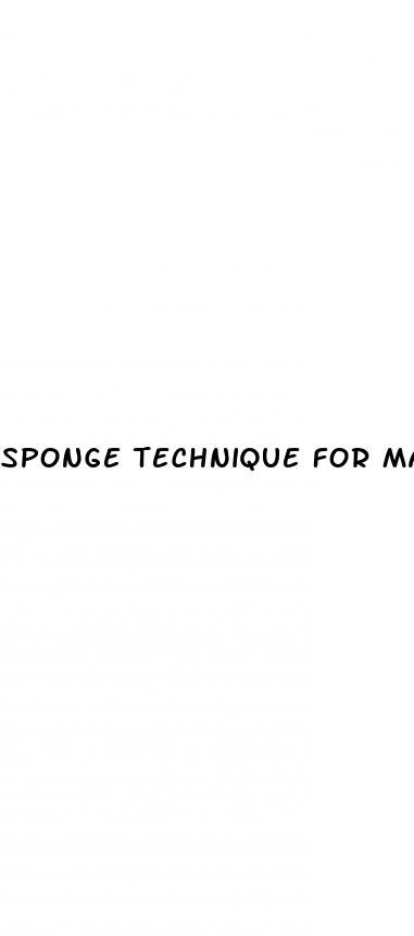 sponge technique for male enhancement