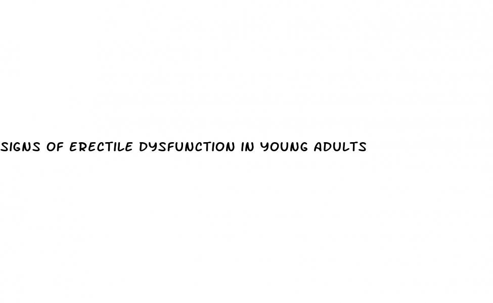 signs of erectile dysfunction in young adults