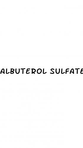 albuterol sulfate erectile dysfunction