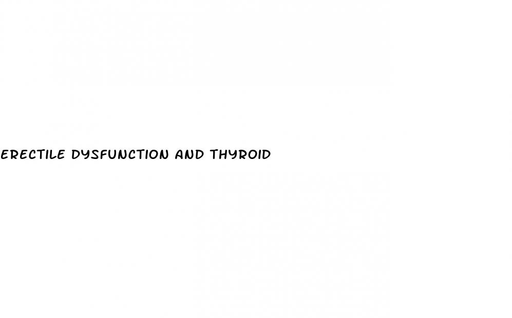 erectile dysfunction and thyroid