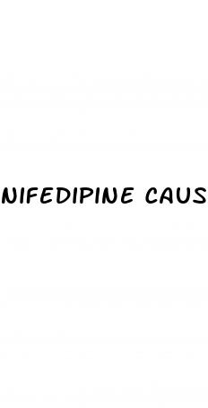 nifedipine cause erectile dysfunction