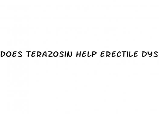 does terazosin help erectile dysfunction