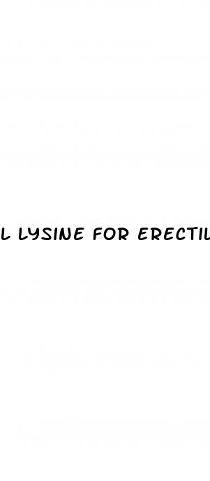 l lysine for erectile dysfunction