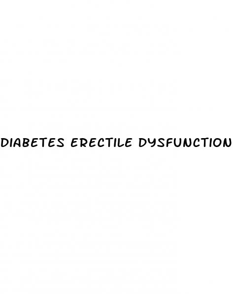 diabetes erectile dysfunction