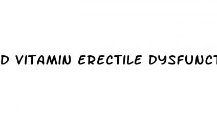 d vitamin erectile dysfunction