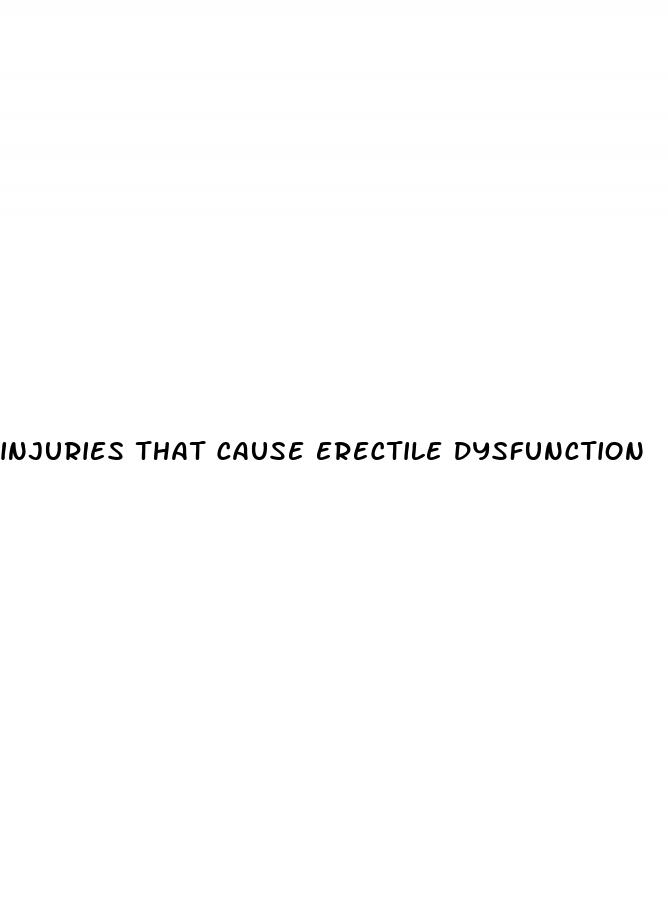 injuries that cause erectile dysfunction