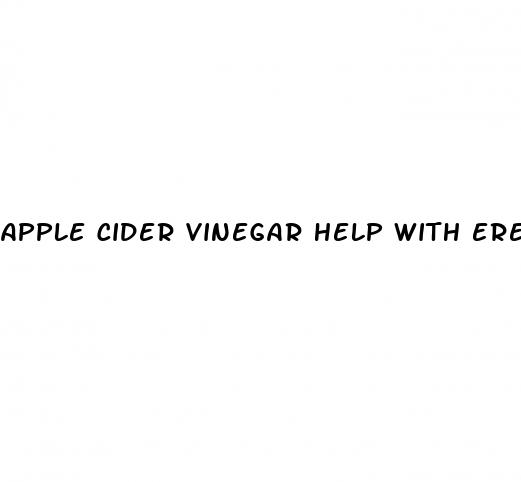 apple cider vinegar help with erectile dysfunction