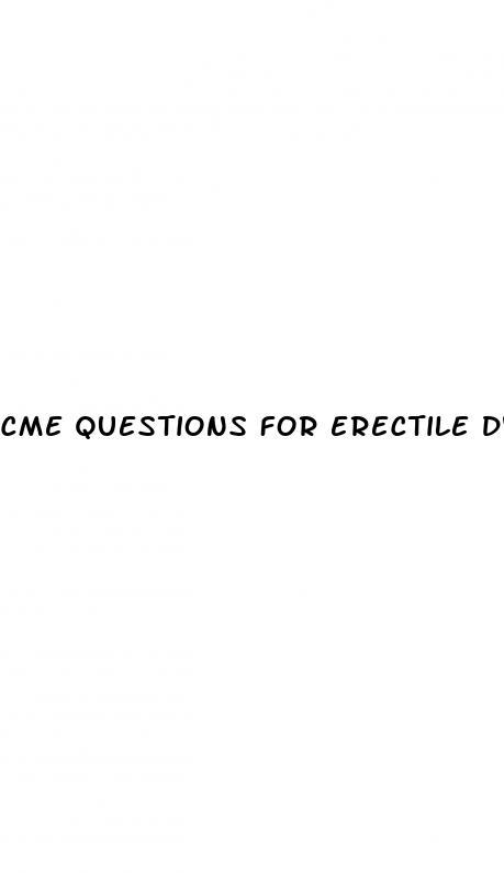 cme questions for erectile dysfunction