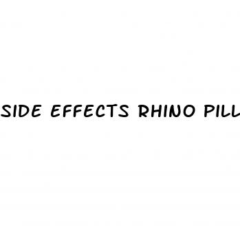 side effects rhino pill