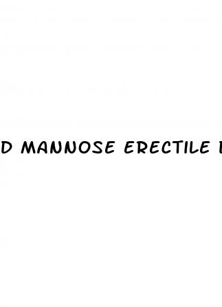 d mannose erectile dysfunction