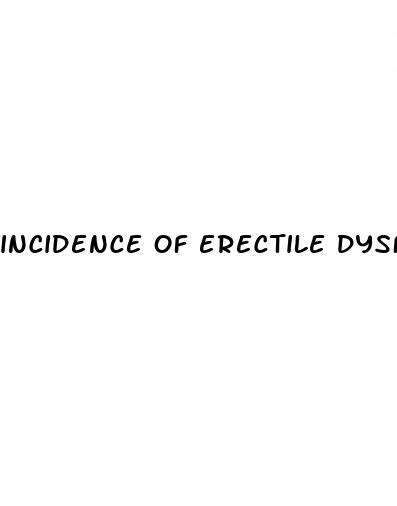 incidence of erectile dysfunction by age