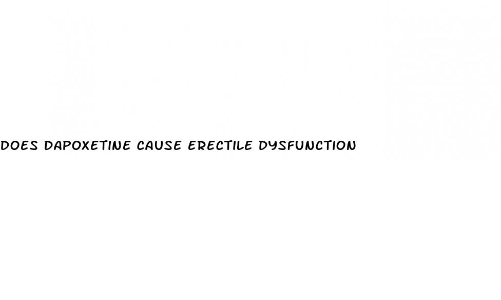 does dapoxetine cause erectile dysfunction