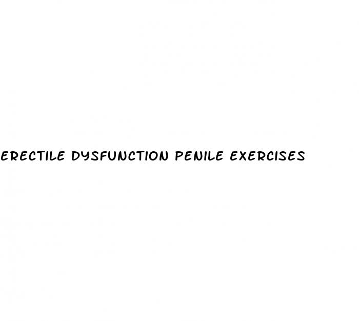 erectile dysfunction penile exercises