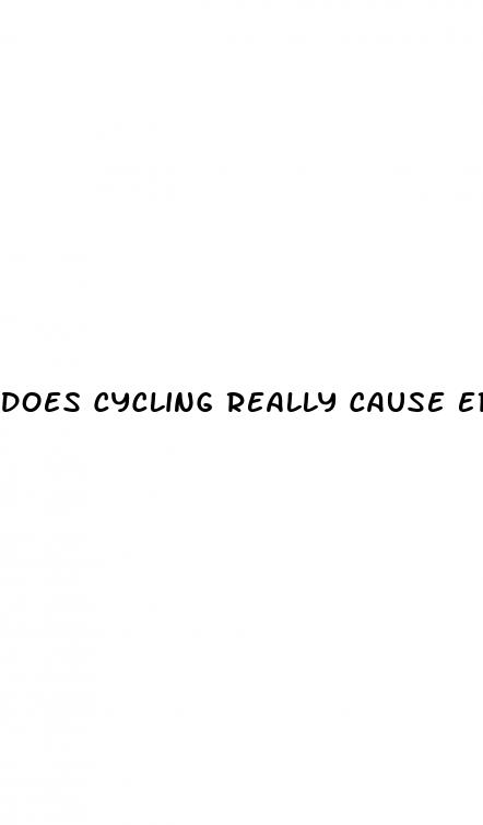 does cycling really cause erectile dysfunction