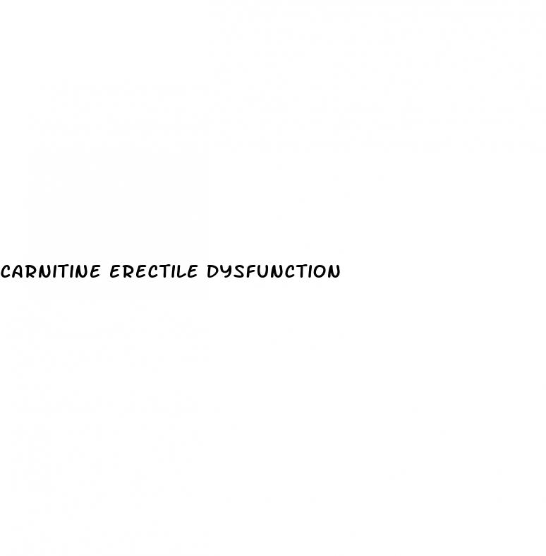 carnitine erectile dysfunction