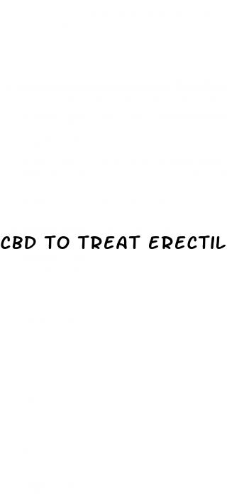 cbd to treat erectile dysfunction