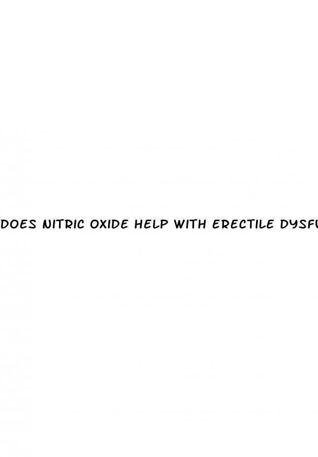 does nitric oxide help with erectile dysfunction