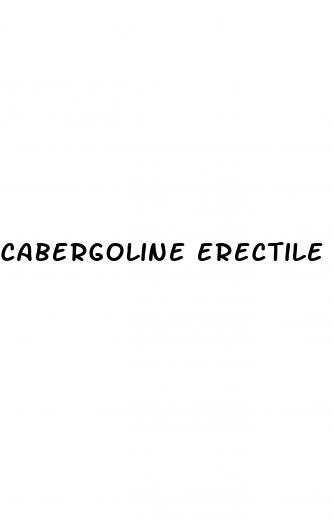 cabergoline erectile dysfunction