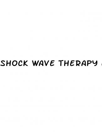 shock wave therapy erectile dysfunction