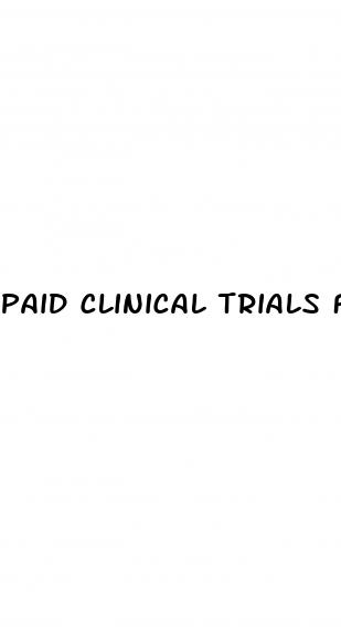 paid clinical trials for erectile dysfunction