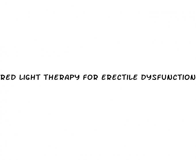 red light therapy for erectile dysfunction