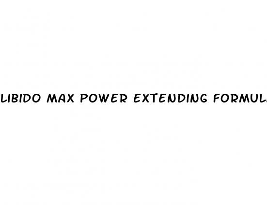 libido max power extending formula male enhancement details