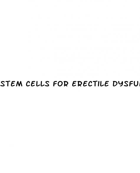 stem cells for erectile dysfunction