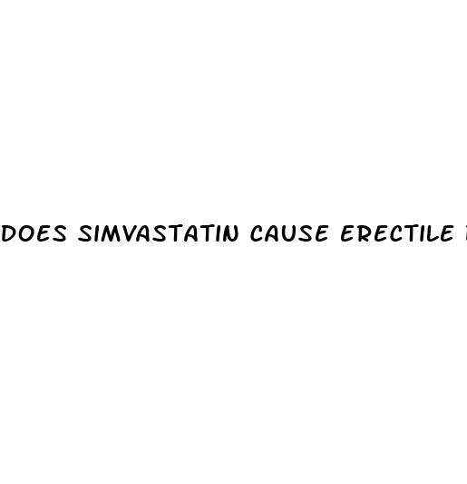 does simvastatin cause erectile dysfunction