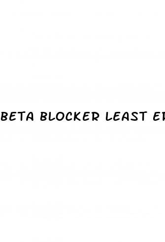 beta blocker least erectile dysfunction