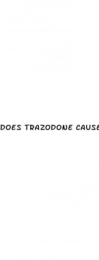 does trazodone cause erectile dysfunction