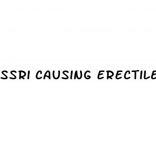 ssri causing erectile dysfunction