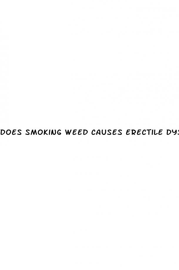 does smoking weed causes erectile dysfunction