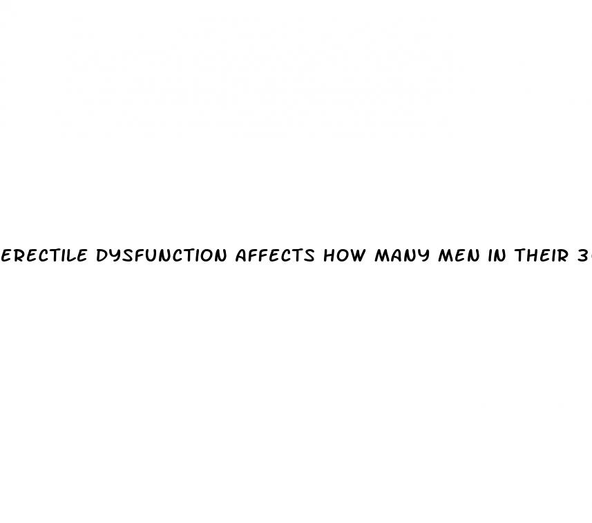 erectile dysfunction affects how many men in their 30s