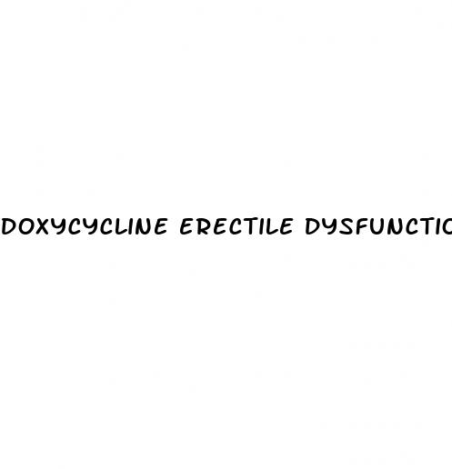 doxycycline erectile dysfunction