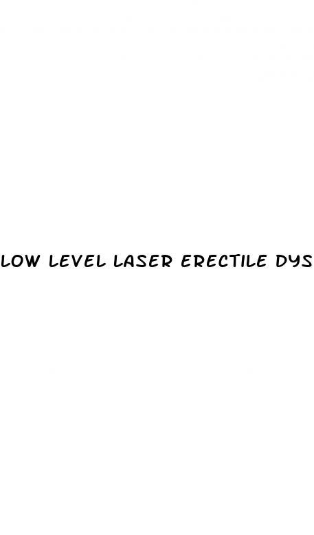 low level laser erectile dysfunction