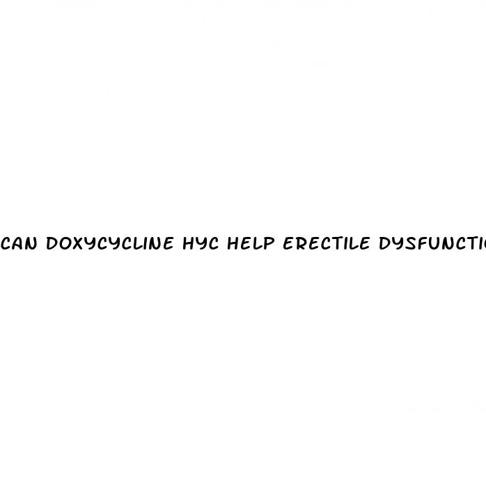 can doxycycline hyc help erectile dysfunction