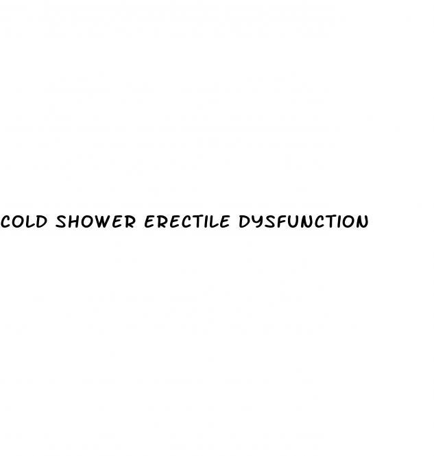 cold shower erectile dysfunction