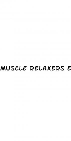 muscle relaxers erectile dysfunction