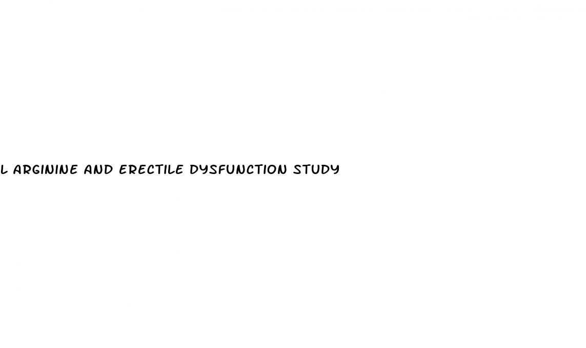 l arginine and erectile dysfunction study