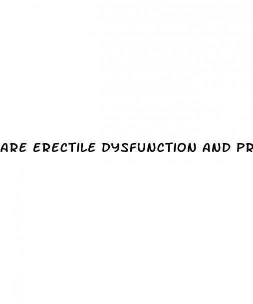 are erectile dysfunction and premature ejaculation related