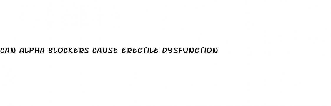 can alpha blockers cause erectile dysfunction