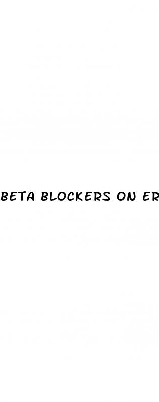 beta blockers on erectile dysfunction