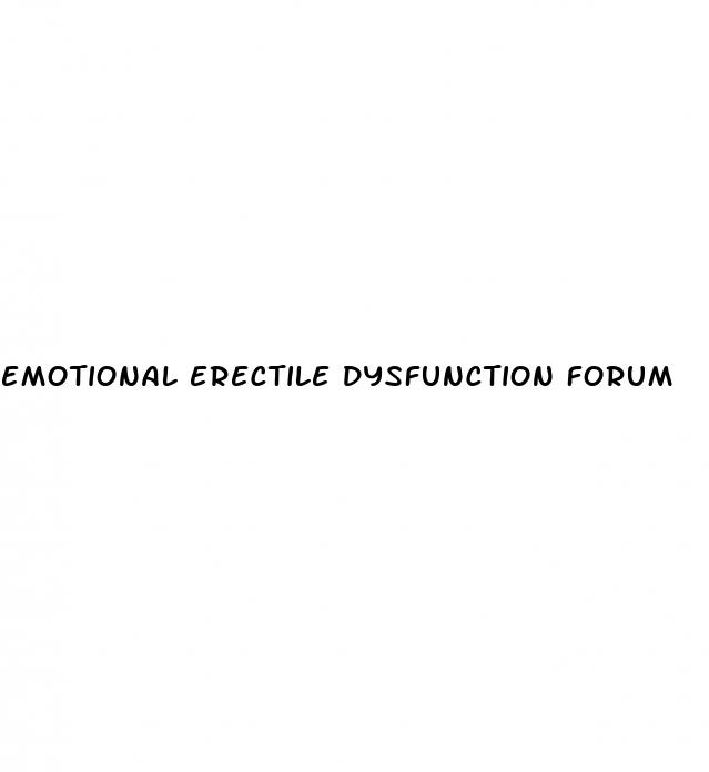 emotional erectile dysfunction forum