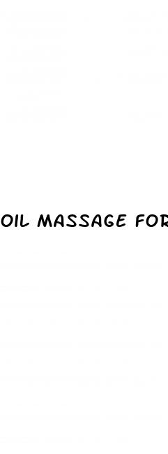 oil massage for erectile dysfunction