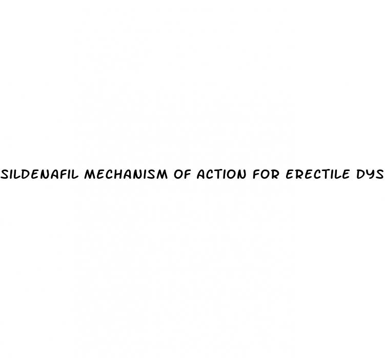 sildenafil mechanism of action for erectile dysfunction