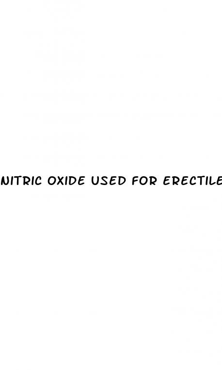 nitric oxide used for erectile dysfunction