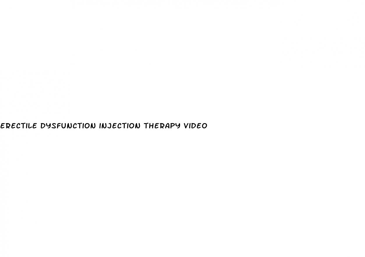 erectile dysfunction injection therapy video